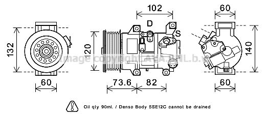 AVA QUALITY COOLING Компрессор, кондиционер TOK610